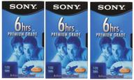 sony 3t120vr 6 hour ep t-120 vhs tapes (3-pack): long-lasting and reliable storage solution logo