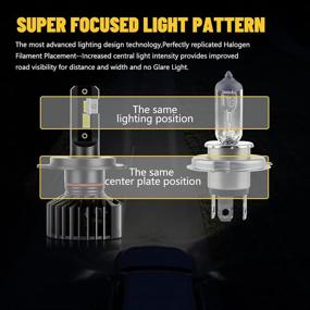 img 1 attached to 💡 Super Bright 70W 10000LM 6000K Xenon White SNGL 9003 H4 LED Headlight Bulbs for High Low Beam