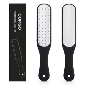 img 4 attached to 🦶 COMGO Professional Foot File Callus Remover for Feet (1 Piece) – Effective Pedicure Foot Scrubber and Stainless Steel Foot Scraper for Dead Skin – Double-Side Foot Rasp for Smooth Feet (Black)