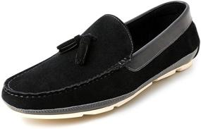 img 4 attached to ZRIANG Loafers Tassel Driving Black 1A