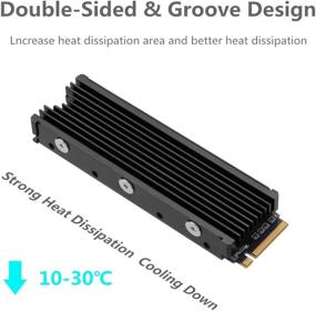 img 2 attached to MHQJRH Double-Sided M.2 2280 SSD Heatsink with Thermal Silicone Pad, Compatible for PC, PS5, M.2 PCIE NVMe SSD or M.2 SATA SSD