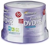 memorex 50 printable dvd spindle logo