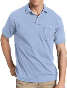 img 1 attached to Hanes Cotton Blend EcoSmart® Jersey Pocket Men's Clothing for Shirts