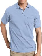 hanes cotton blend ecosmart® jersey pocket men's clothing for shirts logo