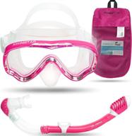 🏊 swimstar kids snorkel set | age 5-14 | 100% dry top snorkeling mask | children teen boys girls | anti-fog no leak tempered glass swim diving goggles | lap swimming beach ocean water gear logo