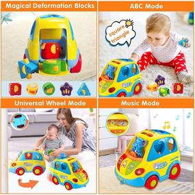 img 2 attached to DUMMA Baby Toys Musical Bus Toy for 1 2 3 4+Year Old Boys Girls 🚌 – Early Education Learning Toy with Fruit, Music, Lighting, Smart Shapes – Perfect 18-24 Months Birthday Gift
