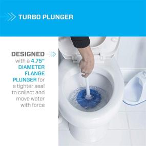 img 1 attached to 🚽 Convenient Combo: Mr. Clean 440436 Turbo Plunger and Bowl Brush Caddy Set for Efficient Toilet Cleaning