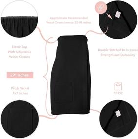 img 2 attached to 🛀 Waffle Bath Wraps for Women: Adjustable Closure, 100% Natural Cotton Spa Wraps (Black)
