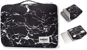 img 4 attached to 🖤 Kinmac Black Marble Laptop Case Bag Sleeve: Protective Water Resistant 12"-13" for MacBook/Surface Pro/iPad Pro