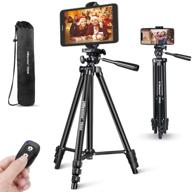 📸 ubeesize 50'’ telescopic телефон tripod: легкая алюминиевая подставка с универсальным держателем для сотового телефона/планшета, пультом дистанционного управления. совместим с смартфоном, планшетом и камерой логотип