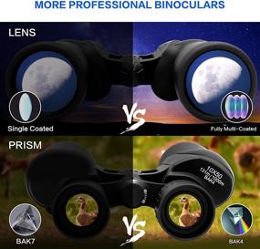 img 1 attached to 🔭 High-performance 10x50 Binoculars with 22mm Large View Eyepiece, Waterproof and Powerful BAK4 FMC Lens for Adults - Ideal for Hunting, Bird Watching, Travel, Concerts, and Stargazing