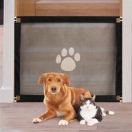 🚪 namsan mesh pet gate - 39.3" x 31.5" safety dog cat magic gate - portable doggy screen barrier for stairs, doorways, and hallways логотип