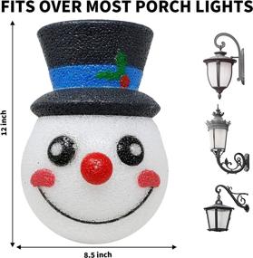 img 2 attached to JOYIN 2 Pcs Christmas Snowman Porch Light Cover Cartoon - Optimize Your Outdoor Light Cover for Festive Decor, Christmas Parties, Gifts, and More!