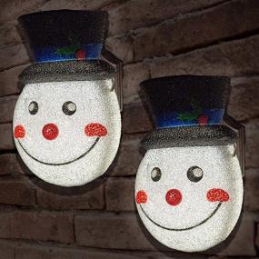 img 4 attached to JOYIN 2 Pcs Christmas Snowman Porch Light Cover Cartoon - Optimize Your Outdoor Light Cover for Festive Decor, Christmas Parties, Gifts, and More!