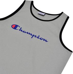 img 3 attached to Champion Mens Tall Swim Script Men's Clothing for Shirts