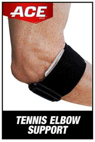 img 3 attached to 🎾 ACE-229032 Tennis Elbow Support, Universal Fit, Black, 1 Count (Single Pack)