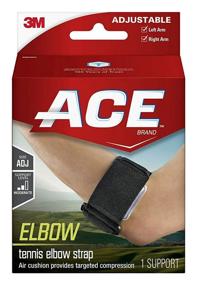 img 4 attached to 🎾 ACE-229032 Tennis Elbow Support, Universal Fit, Black, 1 Count (Single Pack)