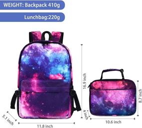 img 3 attached to Galaxy Backpack Bookbag Lightweight Daypack Backpacks