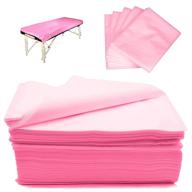 🛏️ caprier disposable bed sheets 30pcs - premium quality non-woven spa bed covers, oil-waterproof & eco-friendly (30 - pink) logo