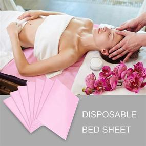 img 1 attached to 🛏️ CAPRIER Disposable Bed Sheets 30PCS - Premium Quality Non-Woven Spa Bed Covers, Oil-Waterproof & Eco-Friendly (30 - Pink)