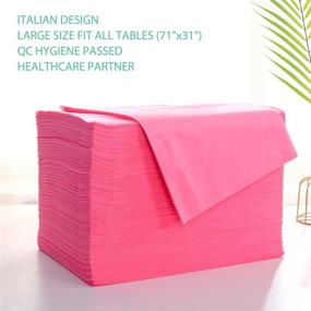 img 3 attached to 🛏️ CAPRIER Disposable Bed Sheets 30PCS - Premium Quality Non-Woven Spa Bed Covers, Oil-Waterproof & Eco-Friendly (30 - Pink)