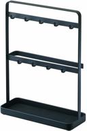 🔑 yamazaki home 2778 key rack: modern hook organizer stand, one size, black - stylish and functional solution for key organization logo