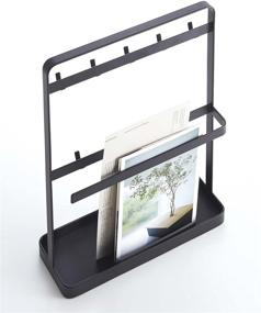 img 1 attached to 🔑 YAMAZAKI Home 2778 Key Rack: Modern Hook Organizer Stand, One Size, Black - Stylish and Functional Solution for Key Organization