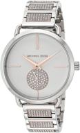 michael kors womens portia stainless steel plated logo