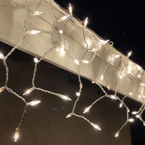 img 3 attached to 🎄 Joiedomi 3 Packs of 150 Incandescent Christmas Icicle Lights - Ideal for Indoor & Outdoor Decoration, Christmas Events, Christmas Eve Night Decor, Christmas Trees, and Eaves (Warm White)