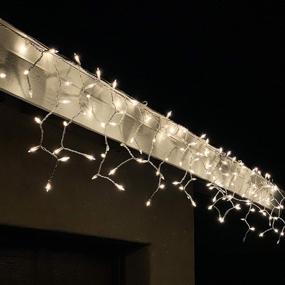 img 2 attached to 🎄 Joiedomi 3 Packs of 150 Incandescent Christmas Icicle Lights - Ideal for Indoor & Outdoor Decoration, Christmas Events, Christmas Eve Night Decor, Christmas Trees, and Eaves (Warm White)