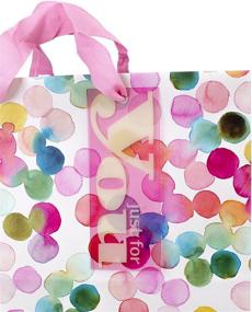 img 2 attached to 🎁 Hallmark 10-inch Large Square Gift Bag (Watercolor Dots, Just for You): Perfect for Birthdays, Mothers Day, Easter, Graduations, Retirements and More!