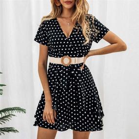 img 1 attached to 🌿 YUCFOREN Women Skinny Dress Belt: Elastic Stretch Waist Band Straw Woven Rattan Wood Buckle Belts - Chic and Stylish Accessories