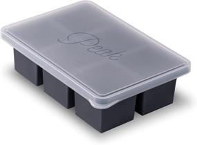 img 4 attached to W&P Cup Cubes Silicone Freezer Tray with Lid - Charcoal | Perfect 1-Cup Portions | Freeze & Store Soup, Broth, Sauce, Leftovers | Dishwasher Safe