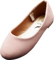 norty girls fashion ballerina ballet slip on flat shoe - toddler to big kids sizes two sizes smaller - find the perfect fit! logo