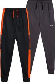 img 4 attached to Active Boys' Clothing: STX Charcoal Joggers for Boys - Sweatpants