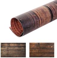 📸 selens 2-in-1 seamless retro red wood background: authentic wooden wall photo backdrop for picture photography props - double sided pattern (rustic wood) logo