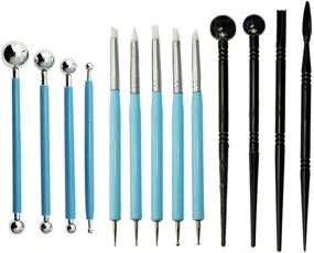 img 4 attached to ✂️ Versatile 13pcs BIGTEDDY Sculpting Tools Set: Polymer Modeling Clay, Fondant Decoration, and Nail Art