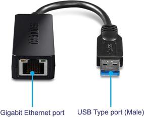 img 2 attached to TRENDnet TU3-ETG: USB 3.0 to Gigabit Ethernet Adapter - High Speeds, Full Duplex 2Gbps, Windows & Mac Compatible
