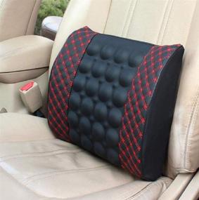 img 4 attached to 🚗 12V Electric Massage Cushion for Car, Lumbar Support Waist Cushion, Relaxation Device for Car Seat, Driver's Waist Pad Pillows for Body Relief, Made of Dacron + Cotton...