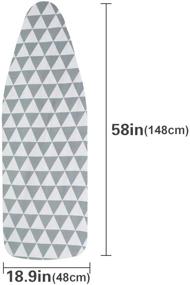 img 2 attached to 🔥 SUPDEJA Large Printed Ironing Board Cover: Resistant to Scorching and Staining, Includes 4 Fasteners, 1 Heat Insulated Mesh Cloth, Elastic Edge - Size: 18.9" X 58