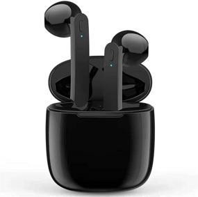 img 1 attached to 🎧 Превосходные беспроводные наушники True Wireless - водонепроницаемые IPX6 с 30-часовым циклом воспроизведения и встроенным микрофоном: идеально подходят для спорта и использования в домашнем офисе!