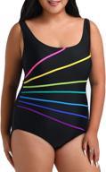 🏊 plusfitall one piece swimsuit for women, tummy control bathing suit in plus size - athletic training swimwear logo