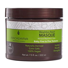 img 4 attached to 💆 Macadamia Professional Weightless Repair Hair Masque for Thin Fine Hair - Color-Safe, Cruelty-Free, Vegan - 7.5 Fl. Oz.