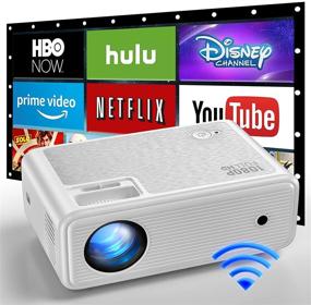 img 4 attached to 🎥 CLOKOWE Portable Movie Projector: iOS/Android/Windows/TV Stick/HDMI/PS4/DVD Player Compatible