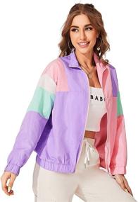 img 2 attached to SweatyRocks Womens Casual Lightweight Bomber Women's Clothing and Coats, Jackets & Vests