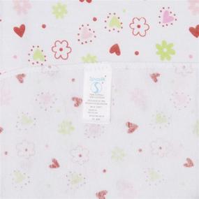 img 3 attached to Spasilk Baby 4 Pack: Premium 100% Cotton Flannel Receiving Blanket Set