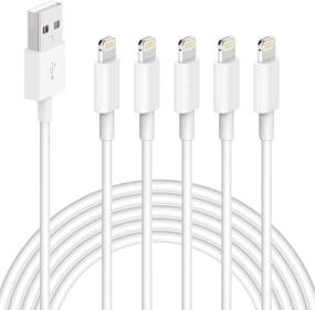 img 4 attached to 🔌 Зарядное устройство VODRAIS для iPhone, 5 штук (10 футов) - кабель Apple MFi Certified Lightning to USB совместим с iPhone 12/11 Pro/11/XS MAX/XR/8/7/6s/6/Plus, iPad Pro/Air/Mini, iPod Touch - Оригинал Certified-White