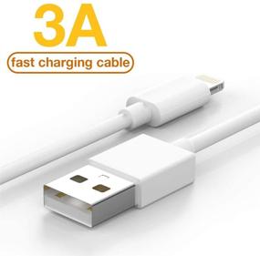 img 2 attached to 🔌 VODRAIS iPhone Charger, 5 Pack (10 FT) - Apple MFi Certified Lightning to USB Cable Compatible with iPhone 12/11 Pro/11/XS MAX/XR/8/7/6s/6/Plus, iPad Pro/Air/Mini, iPod Touch - Original Certified-White