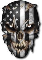 skull with reflective eyes american flag vinyl decal stickers: military graphic for car truck, sniper marines army navy logo