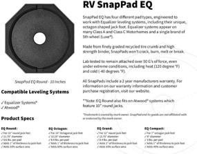 img 2 attached to 🔷 Octagon 4-Pack SnapPad EQ RV Подставки для уровнивания палубы с защитники для равномерного посадочного оборудования: Перманентно прикрепленное решение.